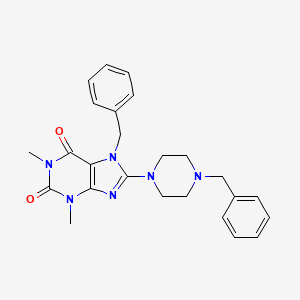 7-benzyl-8-(4-benzylpiperazin-1-yl)-1,3-dimethyl-1H-purine-2,6(3H,7H)-dione