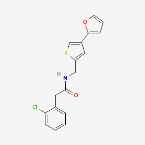 B2801045 2-(2-chlorophenyl)-N-{[4-(furan-2-yl)thiophen-2-yl]methyl}acetamide CAS No. 2379997-86-9