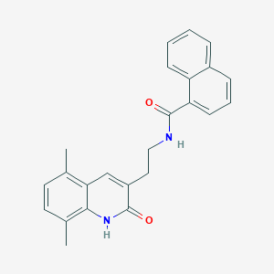 N-[2-(5,8-dimethyl-2-oxo-1H-quinolin-3-yl)ethyl]naphthalene-1-carboxamide