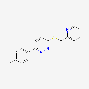 3-((Pyridin-2-ylmethyl)thio)-6-(p-tolyl)pyridazine