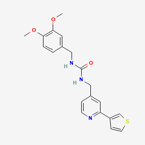 1-(3,4-Dimethoxybenzyl)-3-((2-(thiophen-3-yl)pyridin-4-yl)methyl)urea