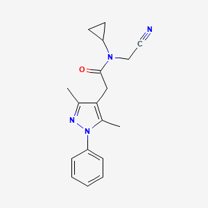 N-(cyanomethyl)-N-cyclopropyl-2-(3,5-dimethyl-1-phenyl-1H-pyrazol-4-yl)acetamide