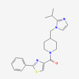 (4-((2-isopropyl-1H-imidazol-1-yl)methyl)piperidin-1-yl)(2-phenylthiazol-4-yl)methanone