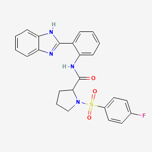N-(2-(1H-benzo[d]imidazol-2-yl)phenyl)-1-((4-fluorophenyl)sulfonyl)pyrrolidine-2-carboxamide