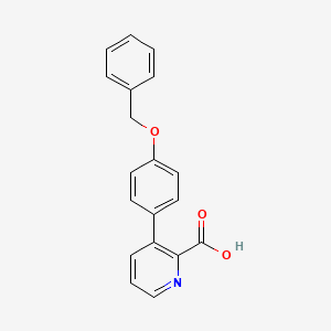 molecular formula C19H15NO3 B2801087 3-(4-Benzyloxyphenyl)picolinic acid CAS No. 1261892-48-1
