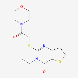 3-Ethyl-2-(2-morpholin-4-yl-2-oxoethyl)sulfanyl-6,7-dihydrothieno[3,2-d]pyrimidin-4-one