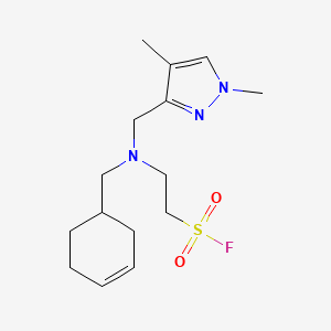 2-[Cyclohex-3-en-1-ylmethyl-[(1,4-dimethylpyrazol-3-yl)methyl]amino]ethanesulfonyl fluoride