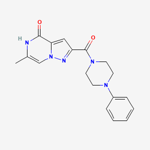 6-methyl-2-[(4-phenylpiperazin-1-yl)carbonyl]pyrazolo[1,5-a]pyrazin-4(5H)-one