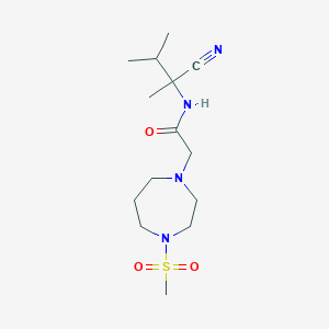 N-(1-cyano-1,2-dimethylpropyl)-2-(4-methanesulfonyl-1,4-diazepan-1-yl)acetamide