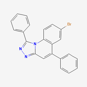molecular formula C22H14BrN3 B2801121 7-Bromo-1,5-diphenyl-[1,2,4]triazolo[4,3-a]quinoline CAS No. 319428-63-2