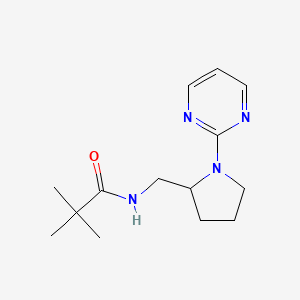 2,2-dimethyl-N-{[1-(pyrimidin-2-yl)pyrrolidin-2-yl]methyl}propanamide