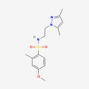 N-(2-(3,5-dimethyl-1H-pyrazol-1-yl)ethyl)-4-methoxy-2-methylbenzenesulfonamide
