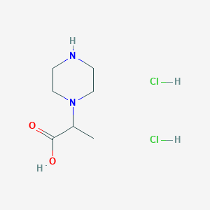 molecular formula C7H16Cl2N2O2 B2801153 2-(Piperazin-1-yl)propanoic acid dihydrochloride CAS No. 1417347-15-9; 824414-03-1
