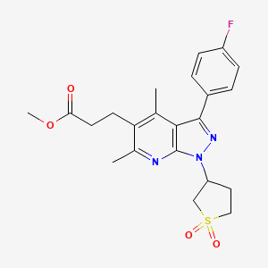 methyl 3-(1-(1,1-dioxidotetrahydrothiophen-3-yl)-3-(4-fluorophenyl)-4,6-dimethyl-1H-pyrazolo[3,4-b]pyridin-5-yl)propanoate