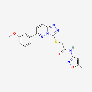 2-((6-(3-methoxyphenyl)-[1,2,4]triazolo[4,3-b]pyridazin-3-yl)thio)-N-(5-methylisoxazol-3-yl)acetamide