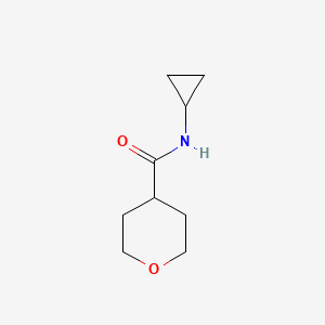 molecular formula C9H15NO2 B2801167 N-cyclopropyloxane-4-carboxamide CAS No. 950605-08-0