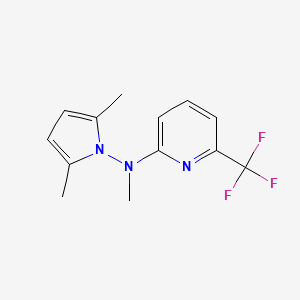 molecular formula C13H14F3N3 B2801171 N2-(2,5-dimethyl-1H-pyrrol-1-yl)-N2-methyl-6-(trifluoromethyl)pyridin-2-amine CAS No. 257862-80-9