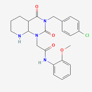 2-{3-[(4-chlorophenyl)methyl]-2,4-dioxo-1H,2H,3H,4H-pyrido[2,3-d]pyrimidin-1-yl}-N-(2-methoxyphenyl)acetamide