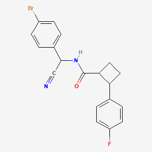 N-[(4-Bromophenyl)-cyanomethyl]-2-(4-fluorophenyl)cyclobutane-1-carboxamide