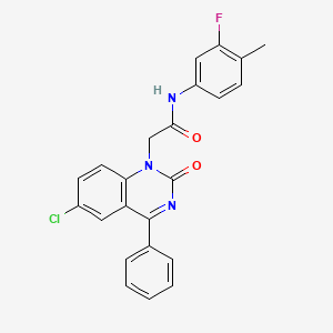 2-(6-chloro-2-oxo-4-phenylquinazolin-1(2H)-yl)-N-(3-fluoro-4-methylphenyl)acetamide