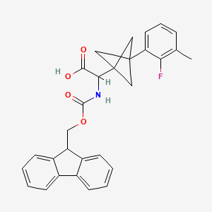 2-(9H-Fluoren-9-ylmethoxycarbonylamino)-2-[3-(2-fluoro-3-methylphenyl)-1-bicyclo[1.1.1]pentanyl]acetic acid