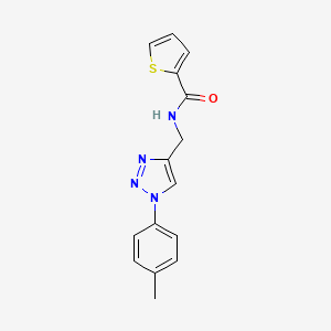 molecular formula C15H14N4OS B2801184 N-{[1-(4-methylphenyl)-1H-1,2,3-triazol-4-yl]methyl}thiophene-2-carboxamide CAS No. 2380057-22-5