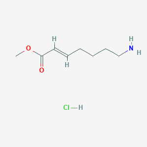 molecular formula C8H16ClNO2 B2801205 Methyl (E)-7-aminohept-2-enoate;hydrochloride CAS No. 2490441-99-9