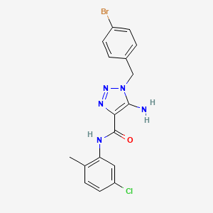 molecular formula C17H15BrClN5O B2801206 5-amino-1-(4-bromobenzyl)-N-(5-chloro-2-methylphenyl)-1H-1,2,3-triazole-4-carboxamide CAS No. 899973-43-4