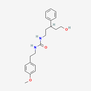 molecular formula C21H28N2O3 B2801220 1-(5-Hydroxy-3-phenylpentyl)-3-(4-methoxyphenethyl)urea CAS No. 1798672-43-1