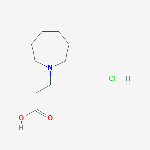 molecular formula C9H18ClNO2 B2801221 3-(Azepan-1-yl)propanoic acid hydrochloride CAS No. 136671-92-6; 730996-05-1