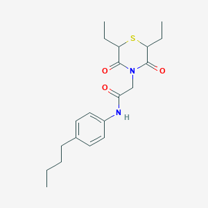 N-(4-butylphenyl)-2-(2,6-diethyl-3,5-dioxothiomorpholin-4-yl)acetamide