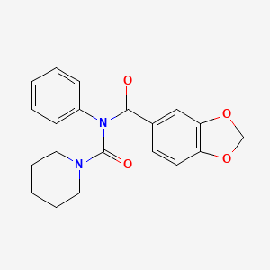 molecular formula C20H20N2O4 B2801227 N-(苯并[d][1,3]二噁烯-5-甲酰)-N-苯基哌啶-1-甲酰胺 CAS No. 899950-97-1
