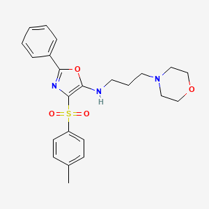 4-(4-methylphenyl)sulfonyl-N-(3-morpholin-4-ylpropyl)-2-phenyl-1,3-oxazol-5-amine