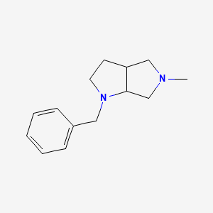 molecular formula C14H20N2 B2801240 1-苄基-5-甲基辛氢吡咯[3,4-b]吡咯 CAS No. 132414-95-0