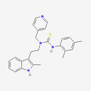 3-(2,4-dimethylphenyl)-1-(2-(2-methyl-1H-indol-3-yl)ethyl)-1-(pyridin-4-ylmethyl)thiourea
