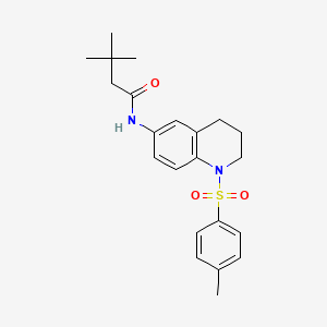 molecular formula C22H28N2O3S B2801243 3,3-dimethyl-N-(1-tosyl-1,2,3,4-tetrahydroquinolin-6-yl)butanamide CAS No. 899751-60-1