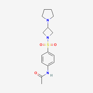 molecular formula C15H21N3O3S B2801249 N-(4-{[3-(pyrrolidin-1-yl)azetidin-1-yl]sulfonyl}phenyl)acetamide CAS No. 2310140-58-8