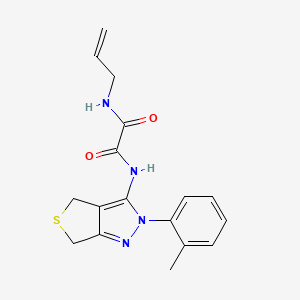 N'-[2-(2-methylphenyl)-4,6-dihydrothieno[3,4-c]pyrazol-3-yl]-N-prop-2-enyloxamide