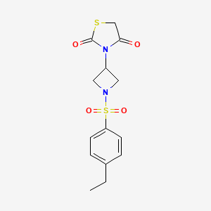 3-(1-((4-Ethylphenyl)sulfonyl)azetidin-3-yl)thiazolidine-2,4-dione