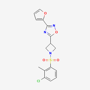 5-(1-((3-Chloro-2-methylphenyl)sulfonyl)azetidin-3-yl)-3-(furan-2-yl)-1,2,4-oxadiazole