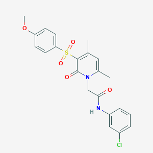 N-(3-chlorophenyl)-2-(3-((4-methoxyphenyl)sulfonyl)-4,6-dimethyl-2-oxopyridin-1(2H)-yl)acetamide