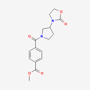 Methyl 4-[3-(2-oxo-1,3-oxazolidin-3-yl)pyrrolidine-1-carbonyl]benzoate