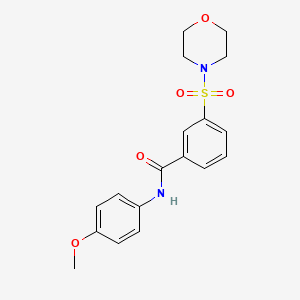 molecular formula C18H20N2O5S B2801298 N-(4-Methoxy-phenyl)-3-(morpholine-4-sulfonyl)-benzamide CAS No. 300670-41-1