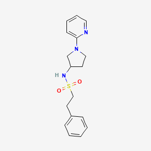 2-phenyl-N-(1-(pyridin-2-yl)pyrrolidin-3-yl)ethanesulfonamide
