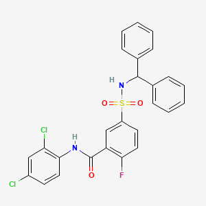 5-(N-benzhydrylsulfamoyl)-N-(2,4-dichlorophenyl)-2-fluorobenzamide