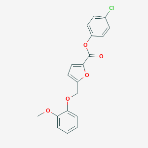 molecular formula C19H15ClO5 B280132 4-Chlorophenyl 5-[(2-methoxyphenoxy)methyl]-2-furoate 