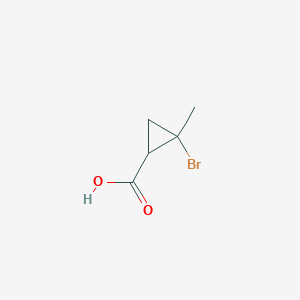 molecular formula C5H7BrO2 B2801348 2-Bromo-2-methylcyclopropane-1-carboxylic acid CAS No. 1378805-61-8