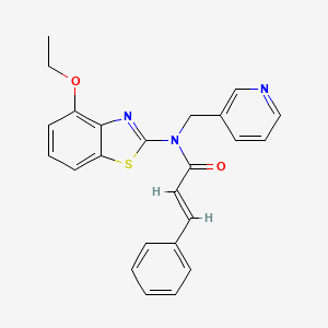 molecular formula C24H21N3O2S B2801355 N-(4-ethoxybenzo[d]thiazol-2-yl)-N-(pyridin-3-ylmethyl)cinnamamide CAS No. 941994-92-9