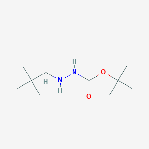 molecular formula C11H24N2O2 B2801360 tert-Butyl 2-(3,3-dimethylbutan-2-yl)hydrazine-1-carboxylate CAS No. 1370600-60-4