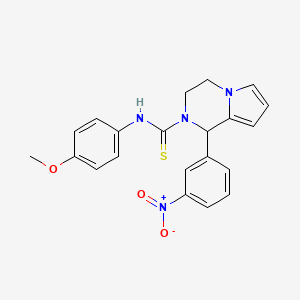 N-(4-methoxyphenyl)-1-(3-nitrophenyl)-3,4-dihydropyrrolo[1,2-a]pyrazine-2(1H)-carbothioamide